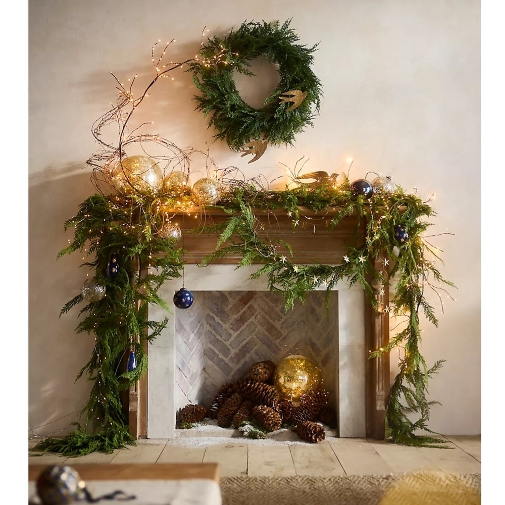 TERRAIN 9 ft. Faux Cedar Garland~2 available